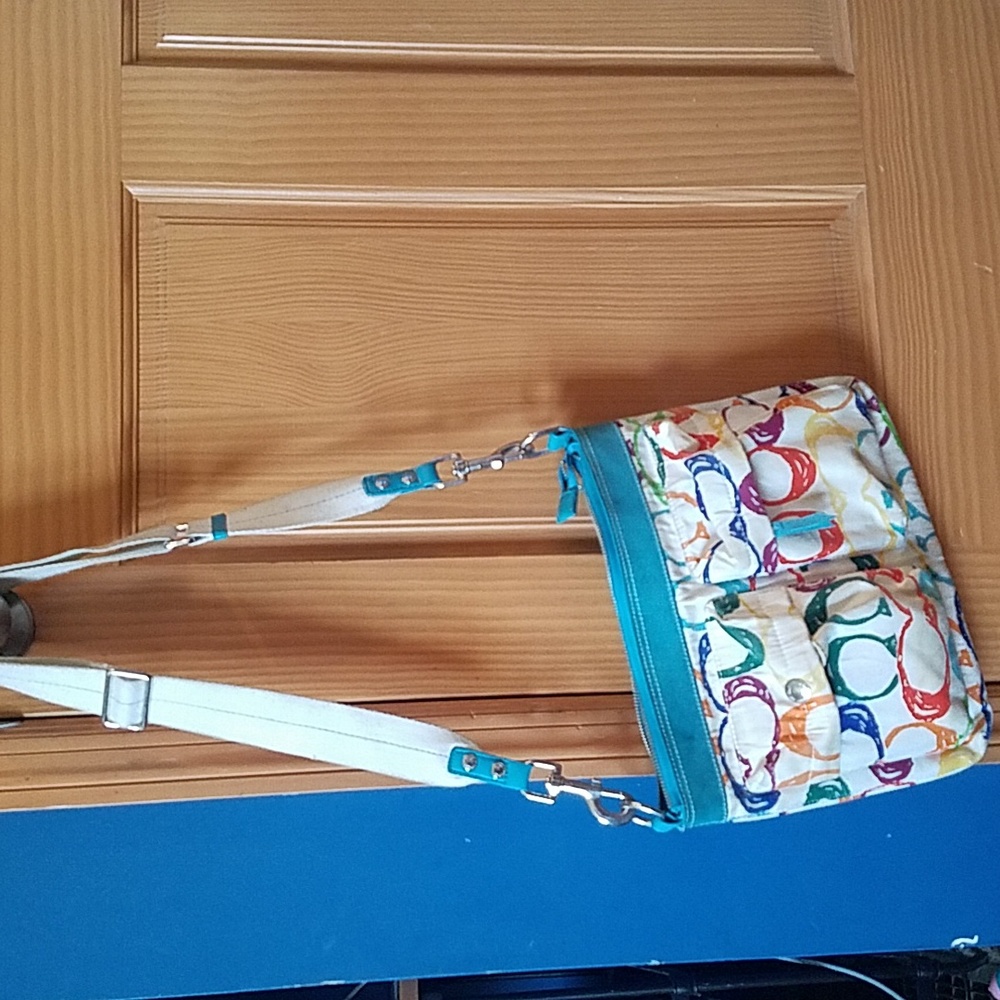 Scribble multi color C coach crossbody